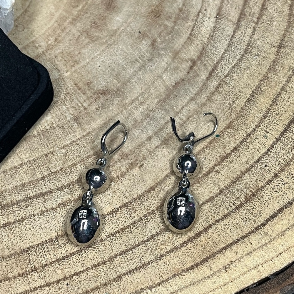 Givenchy Silver Rhinestone Drop Dangle Earrings - image 5